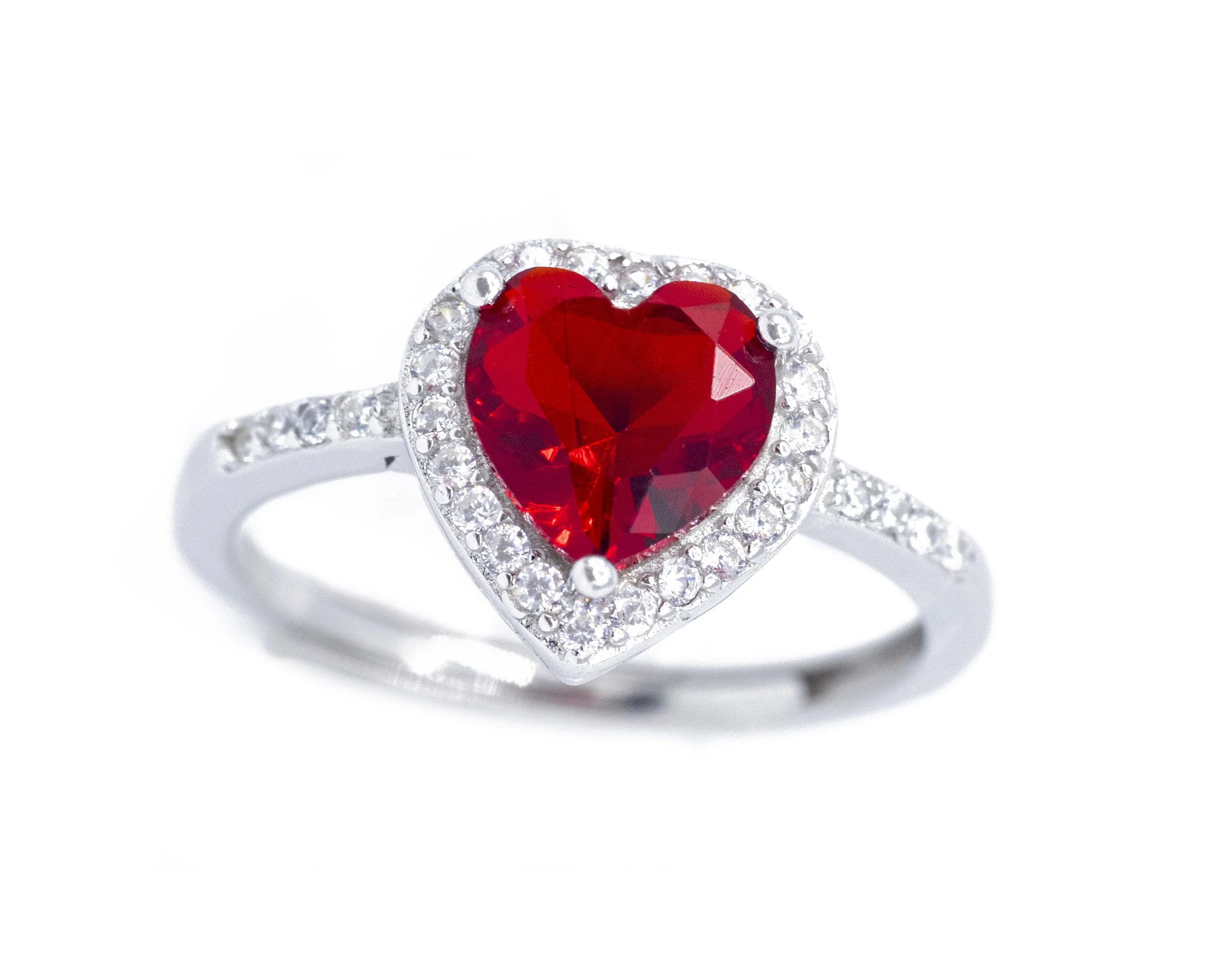 Anello Solitario Cuore in Argento 925 - Image 3