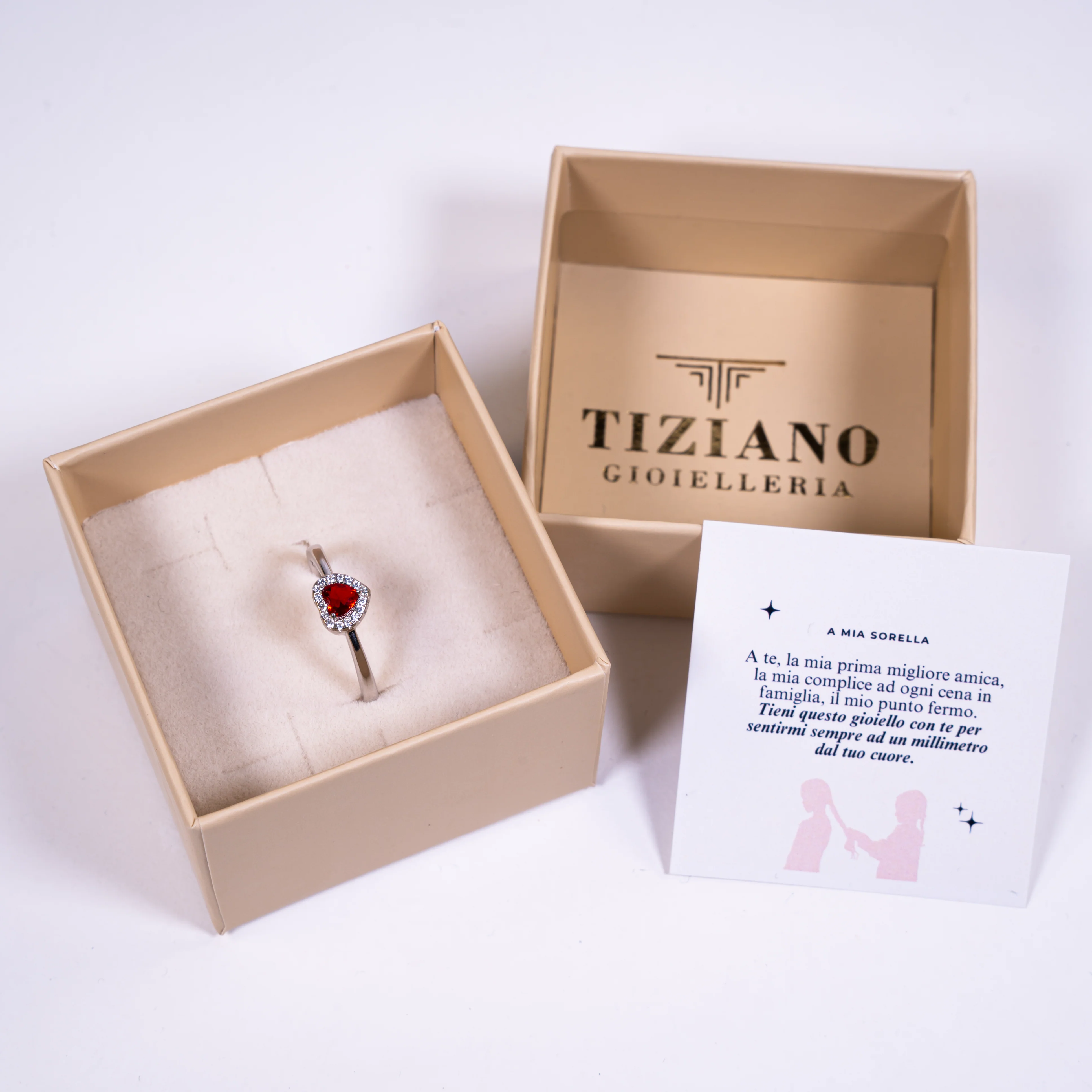 Anello Solitario Mini Cuore - Il regalo perfetto per la Sorella - Image 7