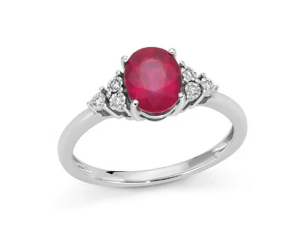 Anello con Rubino e Diamanti collezione Luce 378 linea IRIDE – DonnaOro