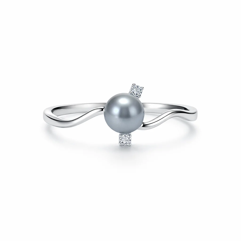 Anello da Donna con Perla in oro 9Kt e diamanti KIOTO ANP9KT-44G