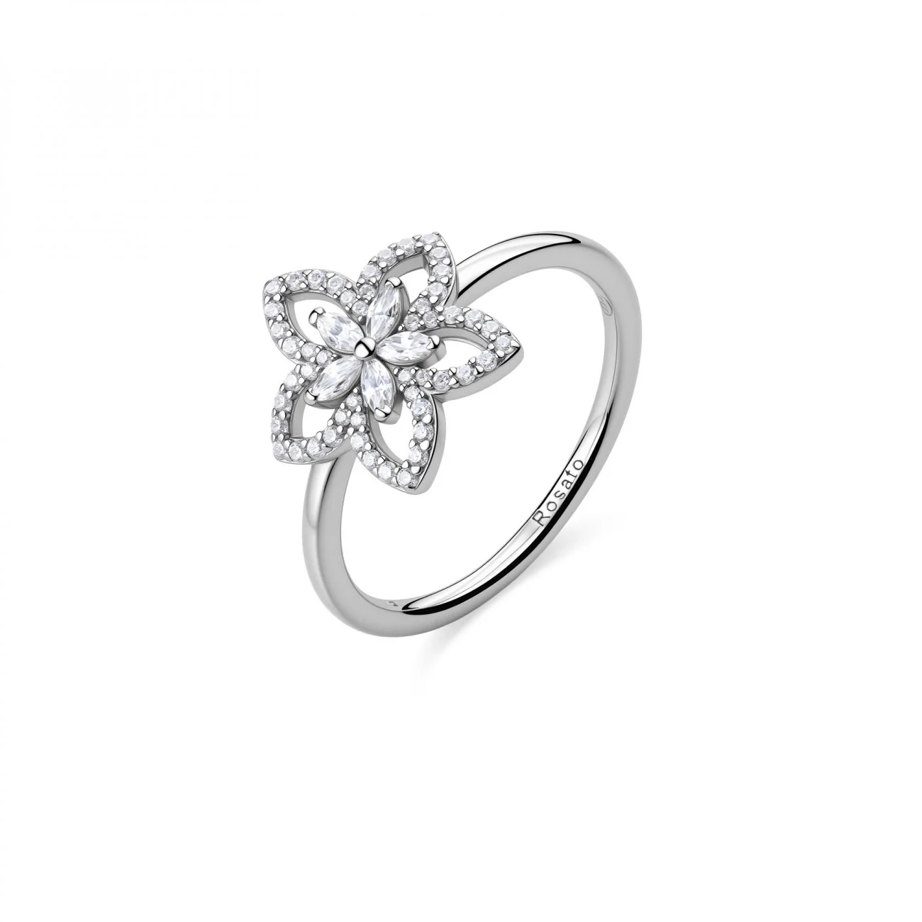 Anello da Donna Fiore in Argento 925 Rosato ROS RZGA98