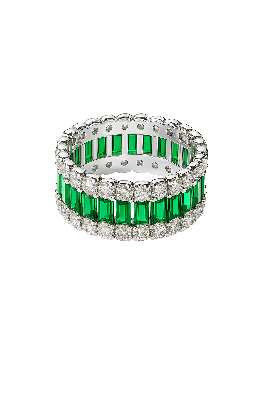 Anello da Donna Baguette in Argento 925 con Pietre colorate e Zirconi TIZ DROP 65 - Image 3