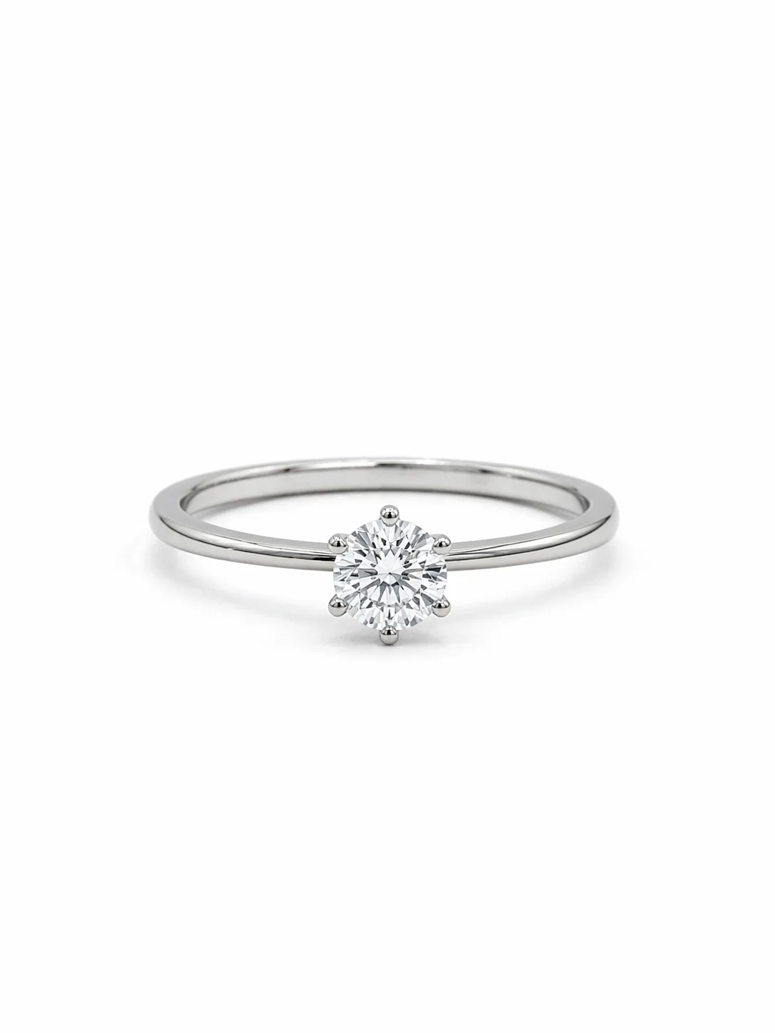 Anello Solitario da Donna in oro 18Kt e diamanti IKI ANPL 05