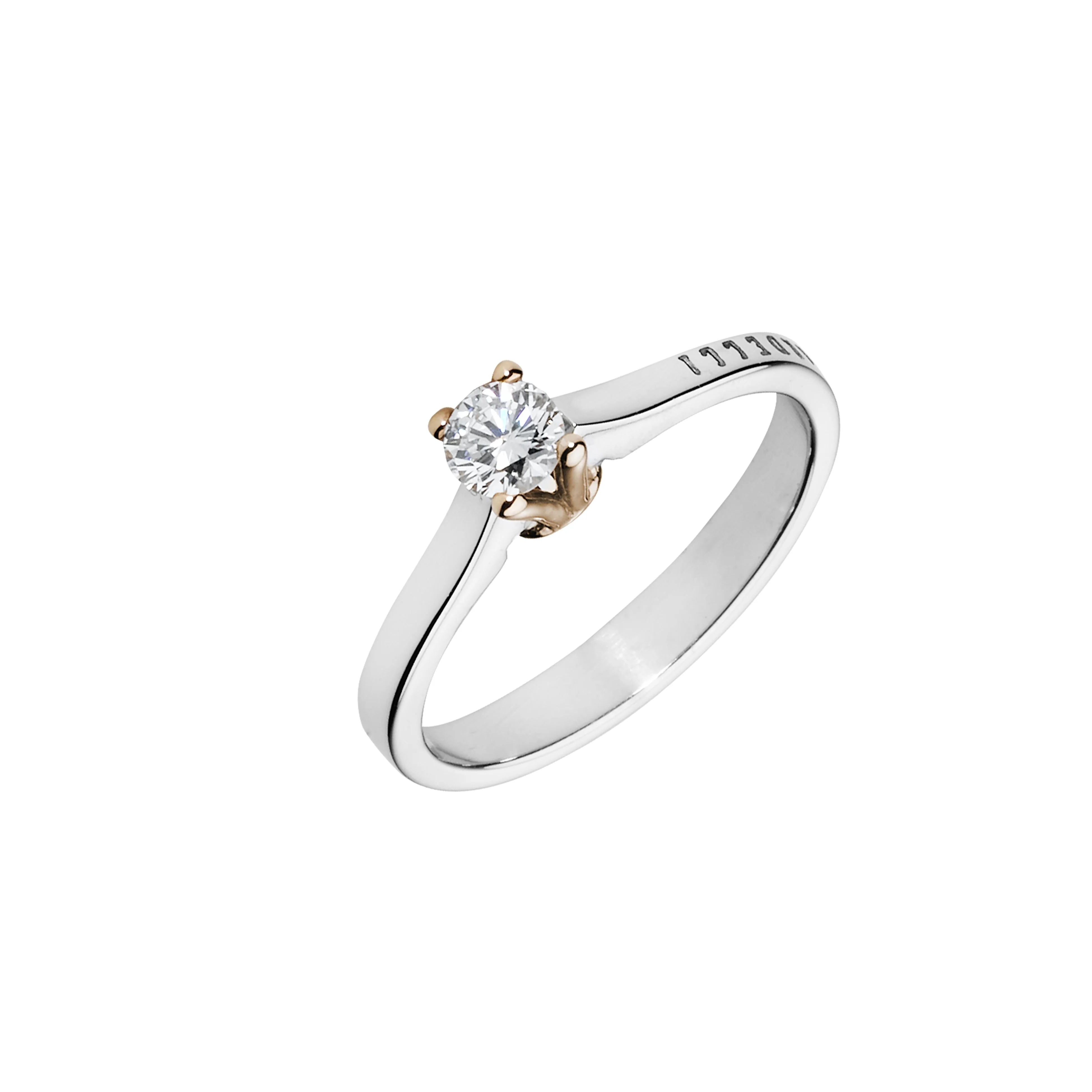 Anello Solitario da Donna Nardelli Oro Bianco Ct 0.25 IF G