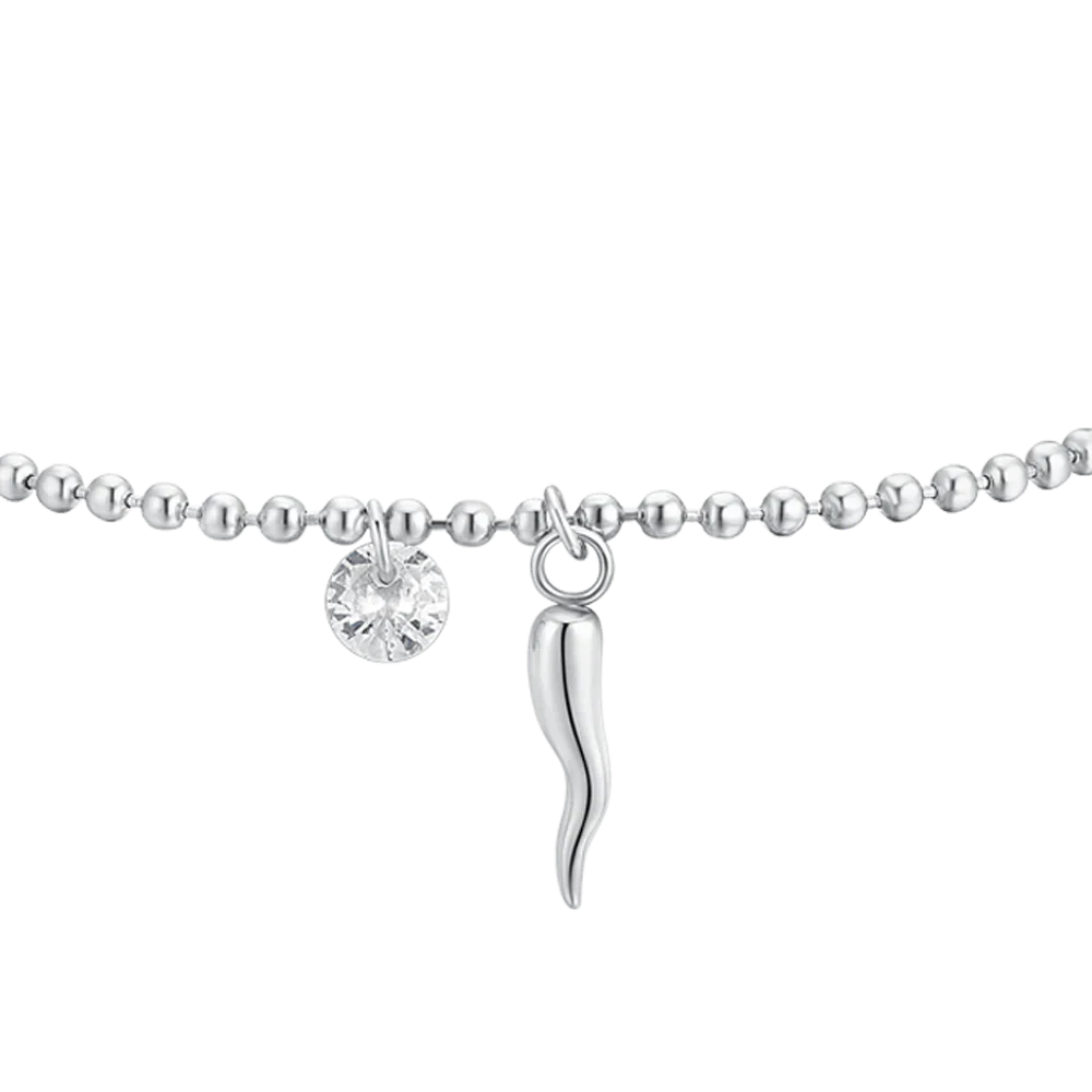 BRACCIALE DONNA IN ACCIAIO CORNO E ZIRCONE LUCA BARRA LB BK2728 - Image 2