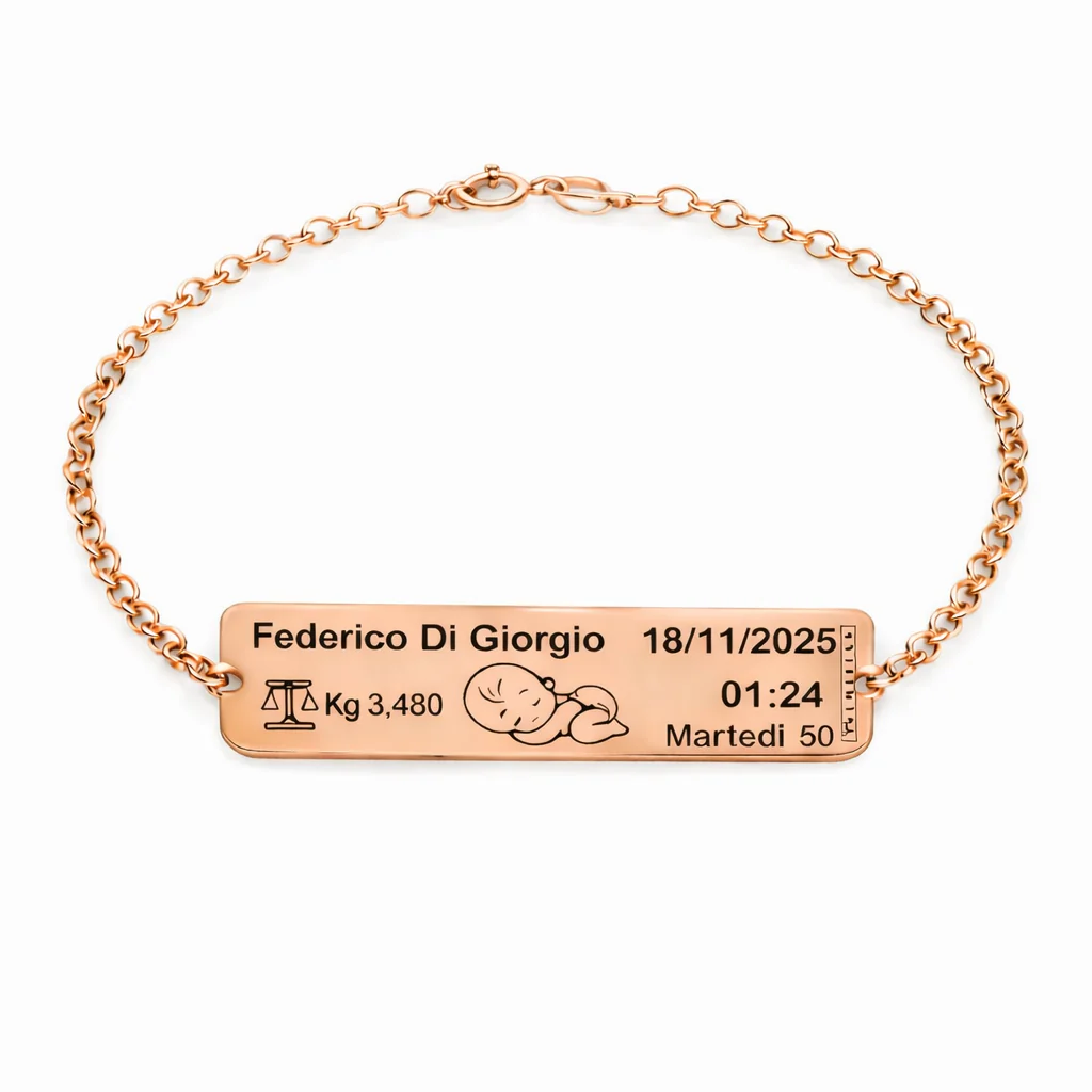Bracciale Nascita Personalizzato in Argento 925 TIZ AGBR98 - Image 3