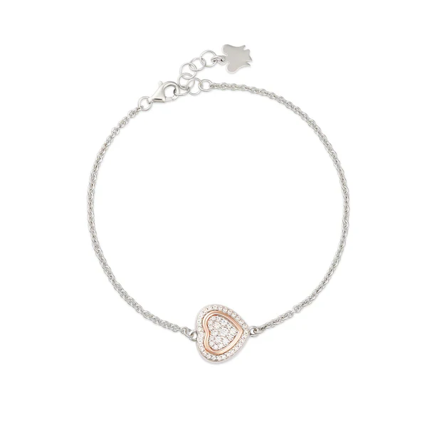 Bracciale trilogia con ciondolo Cuore in Argento Robero Giannotti GIA450