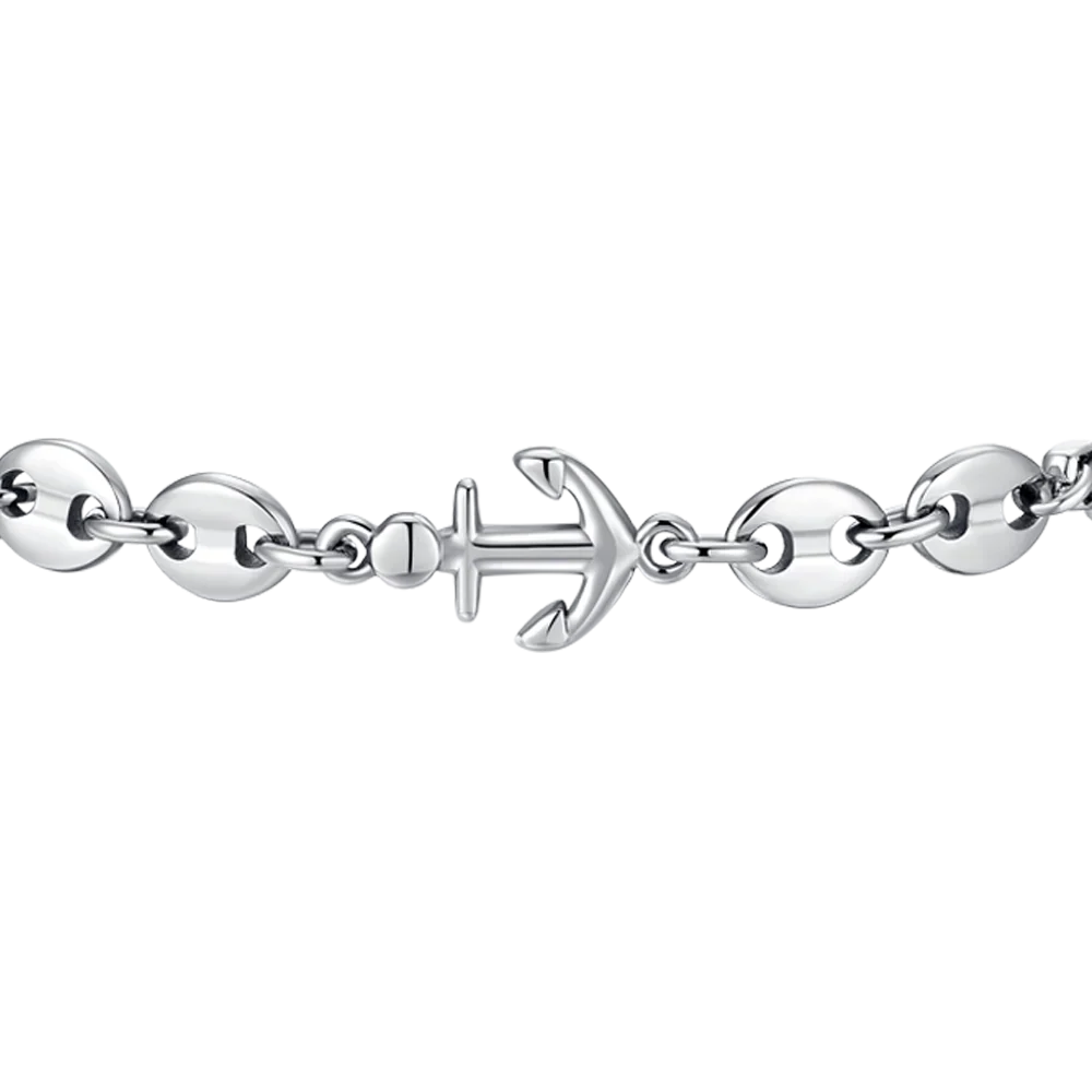 BRACCIALE UOMO IN ACCIAIO CON ANCORA LUCA BARRA LB BA1875 - Image 2