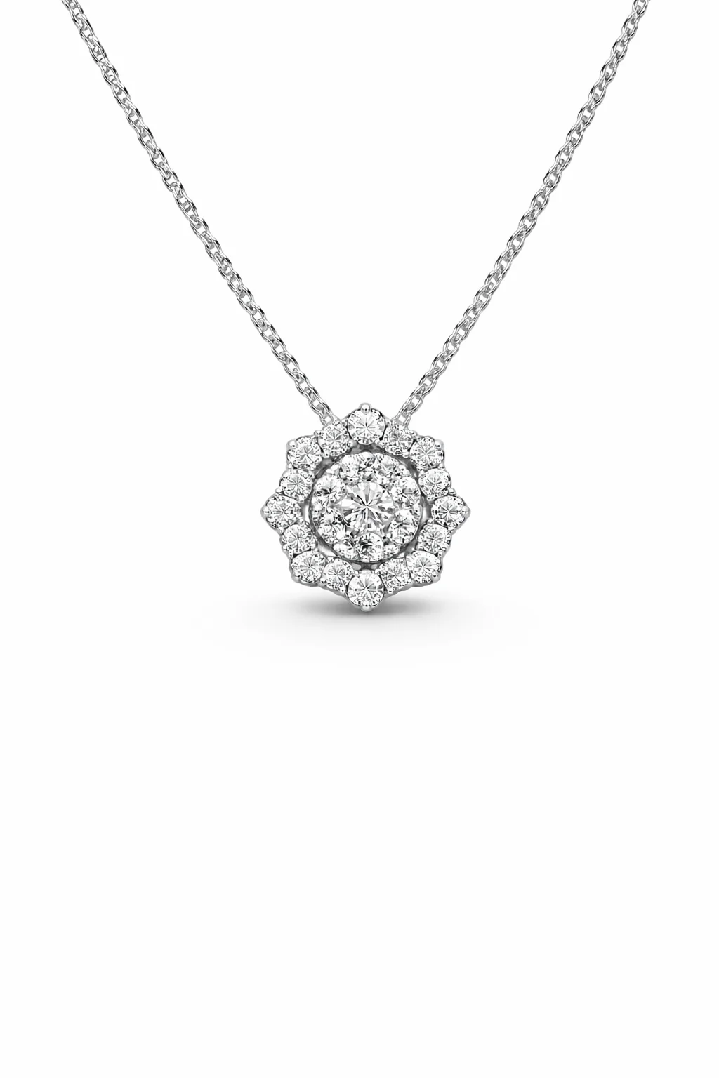 Collana da Donna Punto Luce Pave in oro bianco e diamanti PG GIOIELLI PG CIOLUCET\1