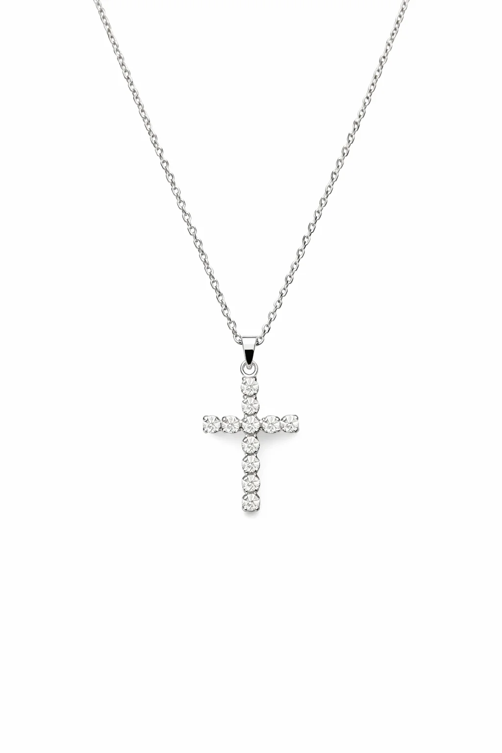 Collana con Croce Unisex in oro 18Kt e diamanti 0.55ct TIZ ORCROC/1