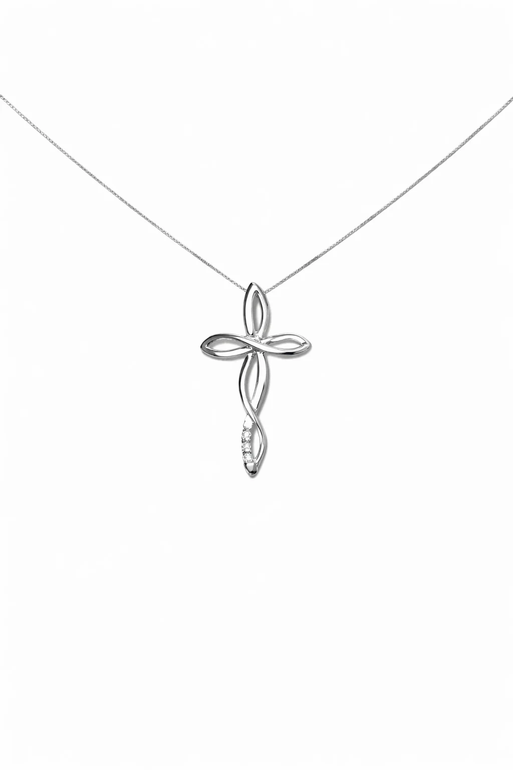 Collana da Donna con Croce in oro 9Kt e diamanti KIOTO CR9KT-22M