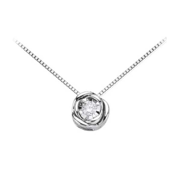 Collana da Donna in Oro Bianco e Diamante Donna ORO
