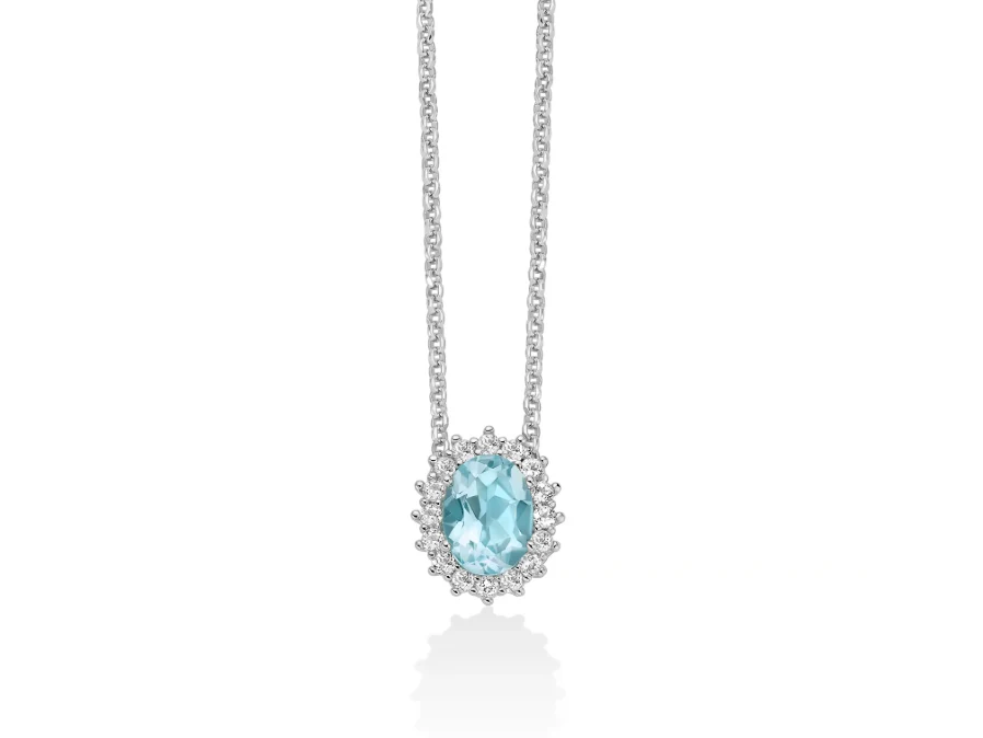 Collana da Donna Gemma del Cielo Rosetta in Argento925 Miluna MIL CLD5089