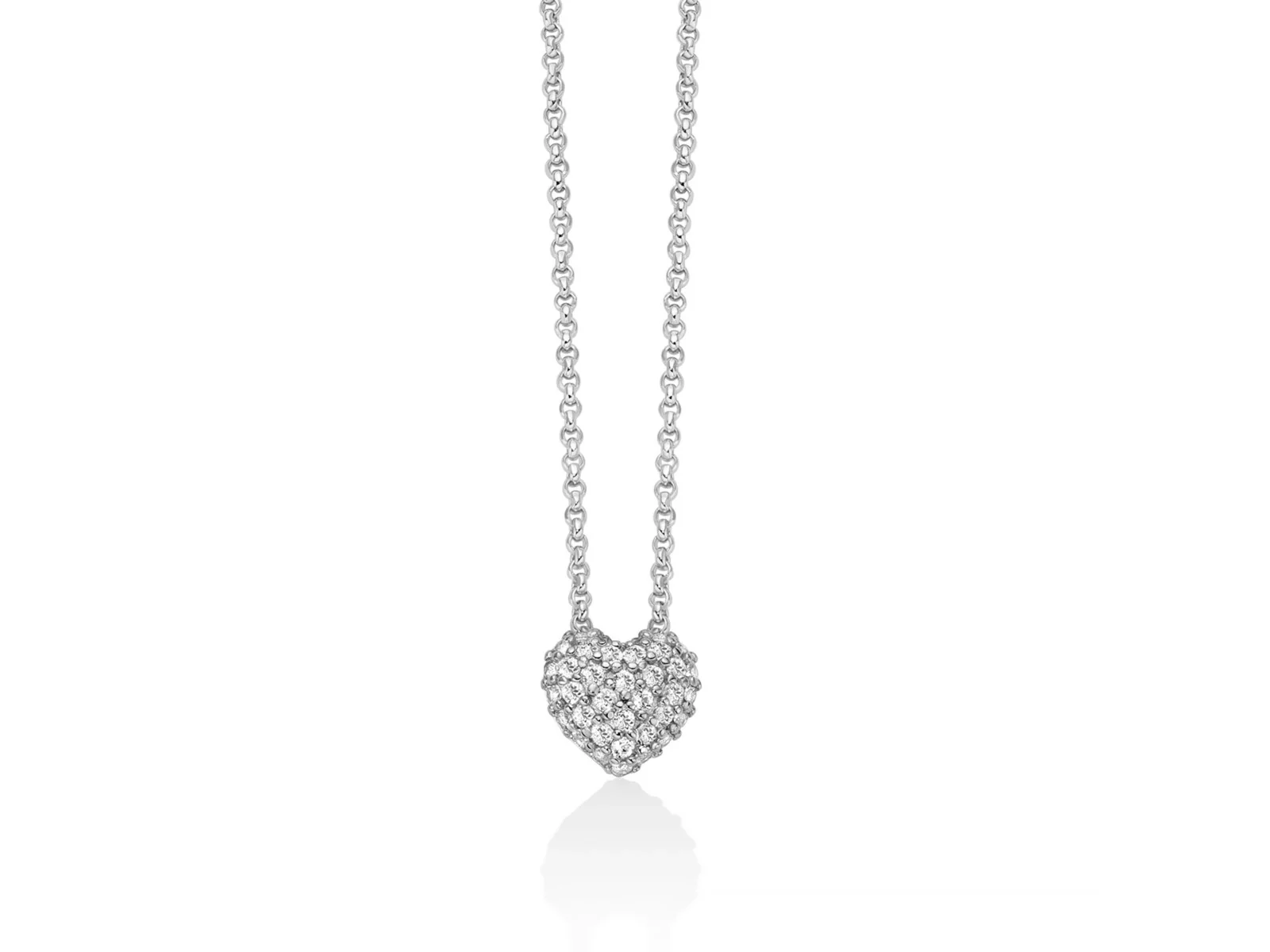 Collana da Donna Giochi di Luce in argento 925 cuore e topazi bianchi Miluna MIL CLD5077