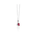 Collana Donna Miluna Oro Bianco 18 KT Diamanti Rubino Rosso MIL CLD4195 - Image 2