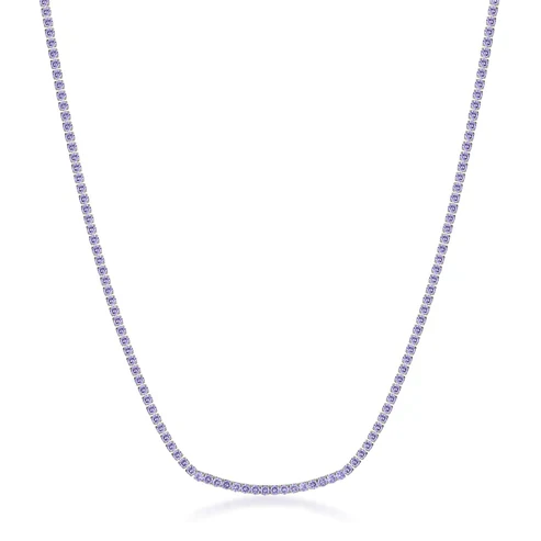 Collana tennis Brosway in acciaio con zirconi viola BROS BEIN024