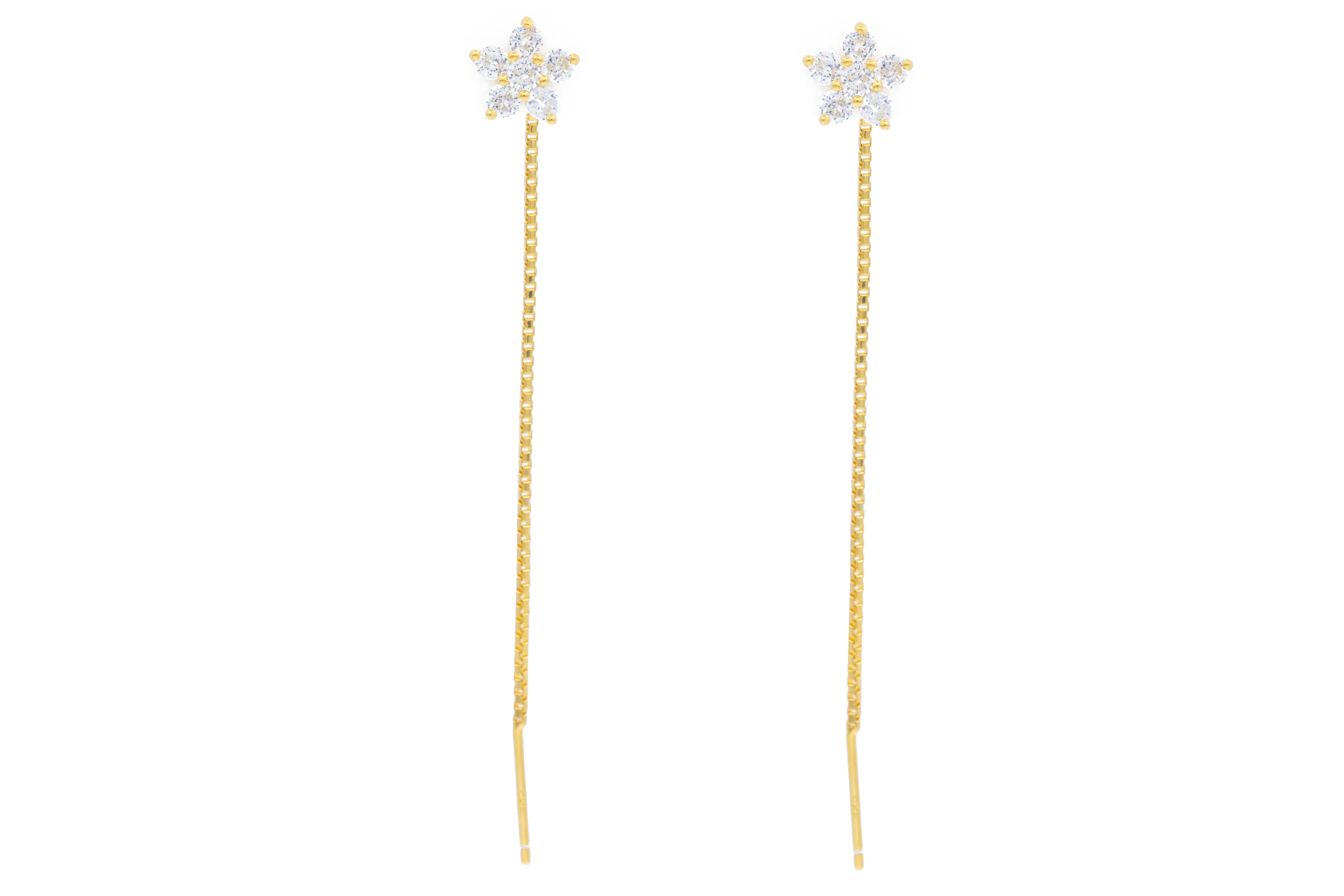Mono-Orecchino da Donna Flora Drop in Argento 925 TIZ DROP 44 - Image 2