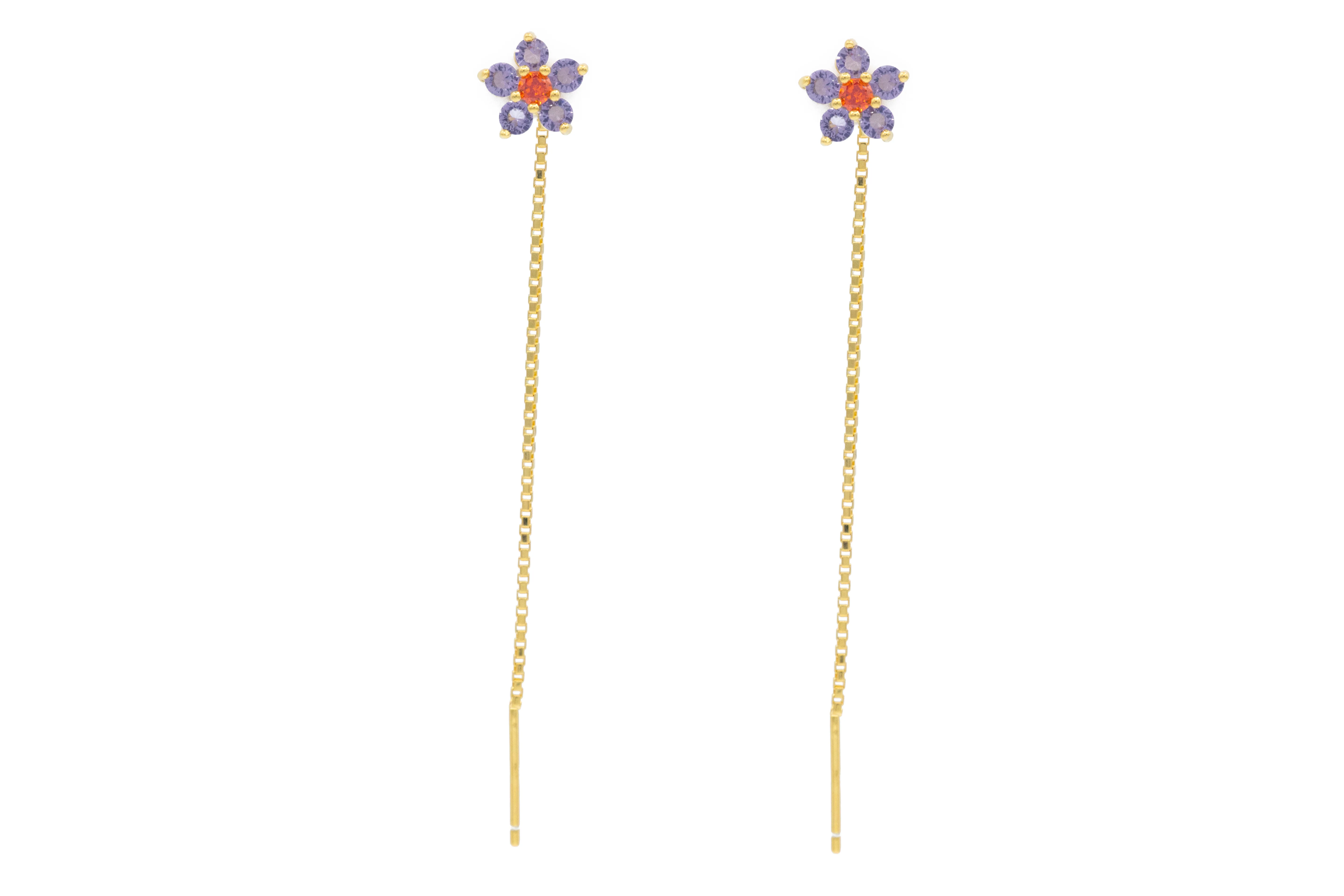 Mono-Orecchino da Donna Flora Drop in Argento 925 TIZ DROP 44 - Image 4