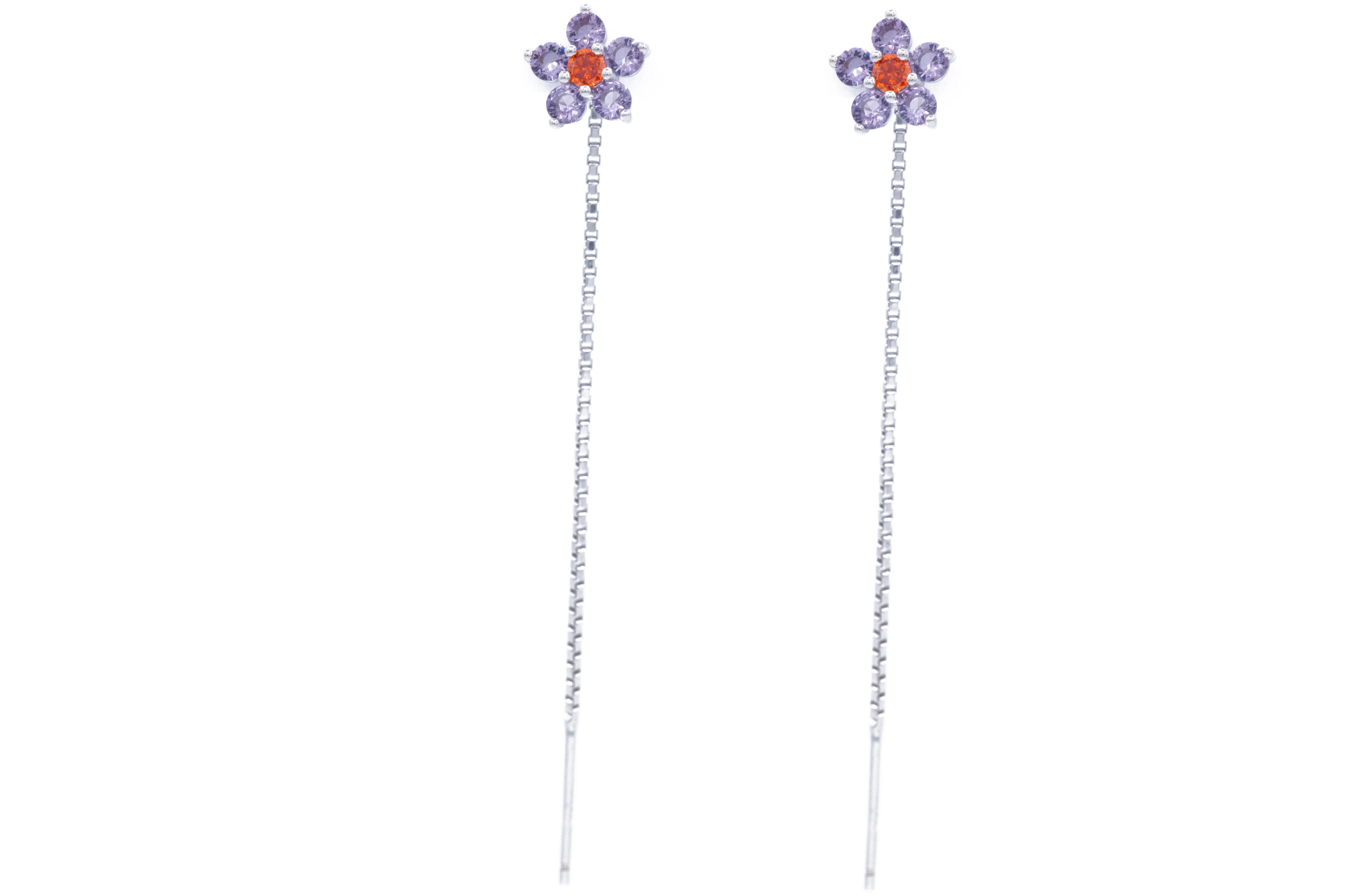 Mono-Orecchino da Donna Flora Drop in Argento 925 TIZ DROP 44 - Image 8