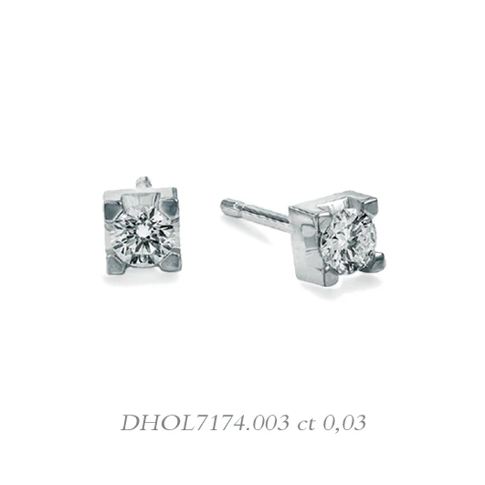 Orecchini da Donna Punto Luce in Oro e Diamanti ct0.03 donna oro