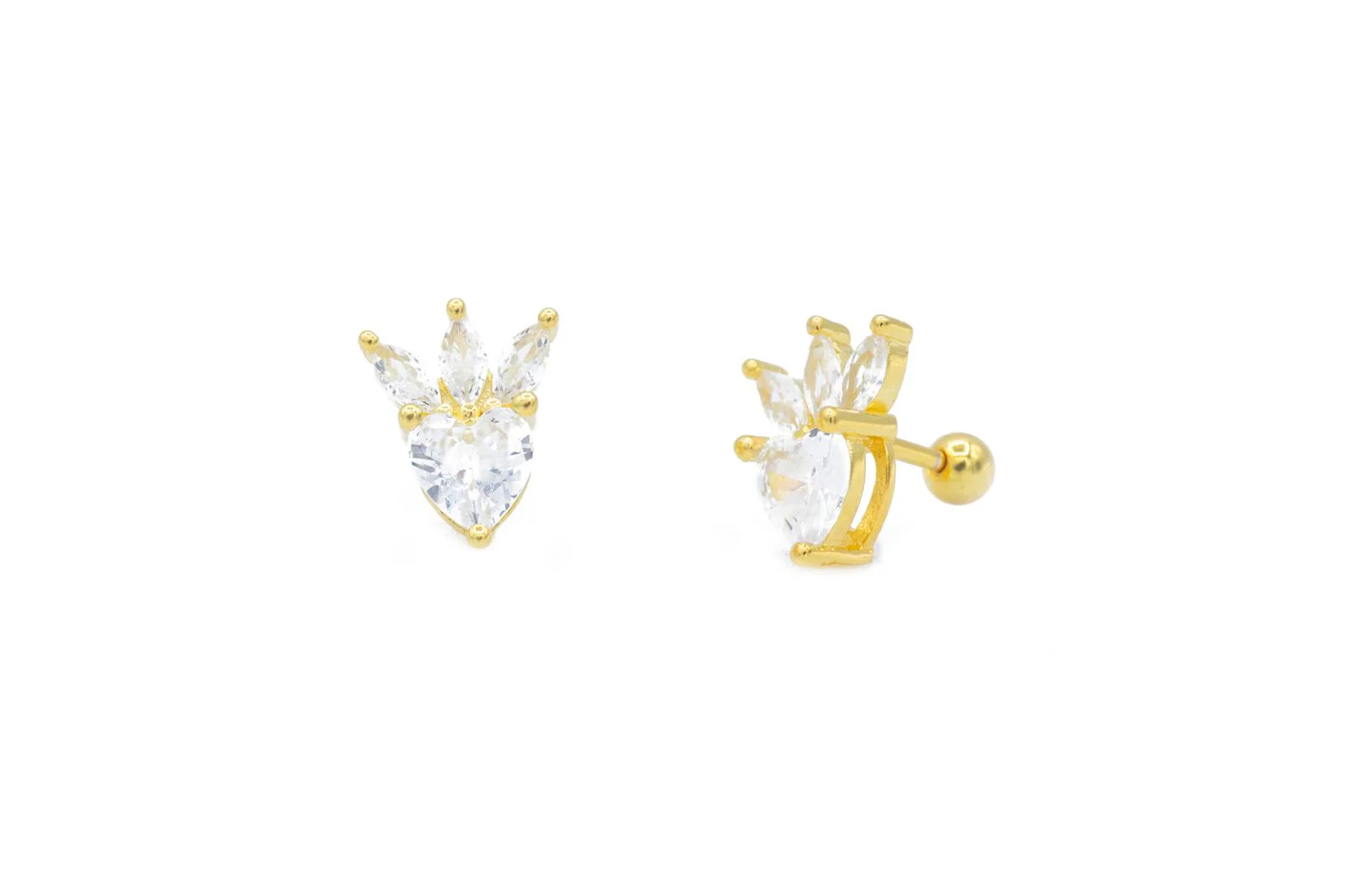 Piercing Cuore Pavè in Argento925 TIZ AGOR 341 - Image 3