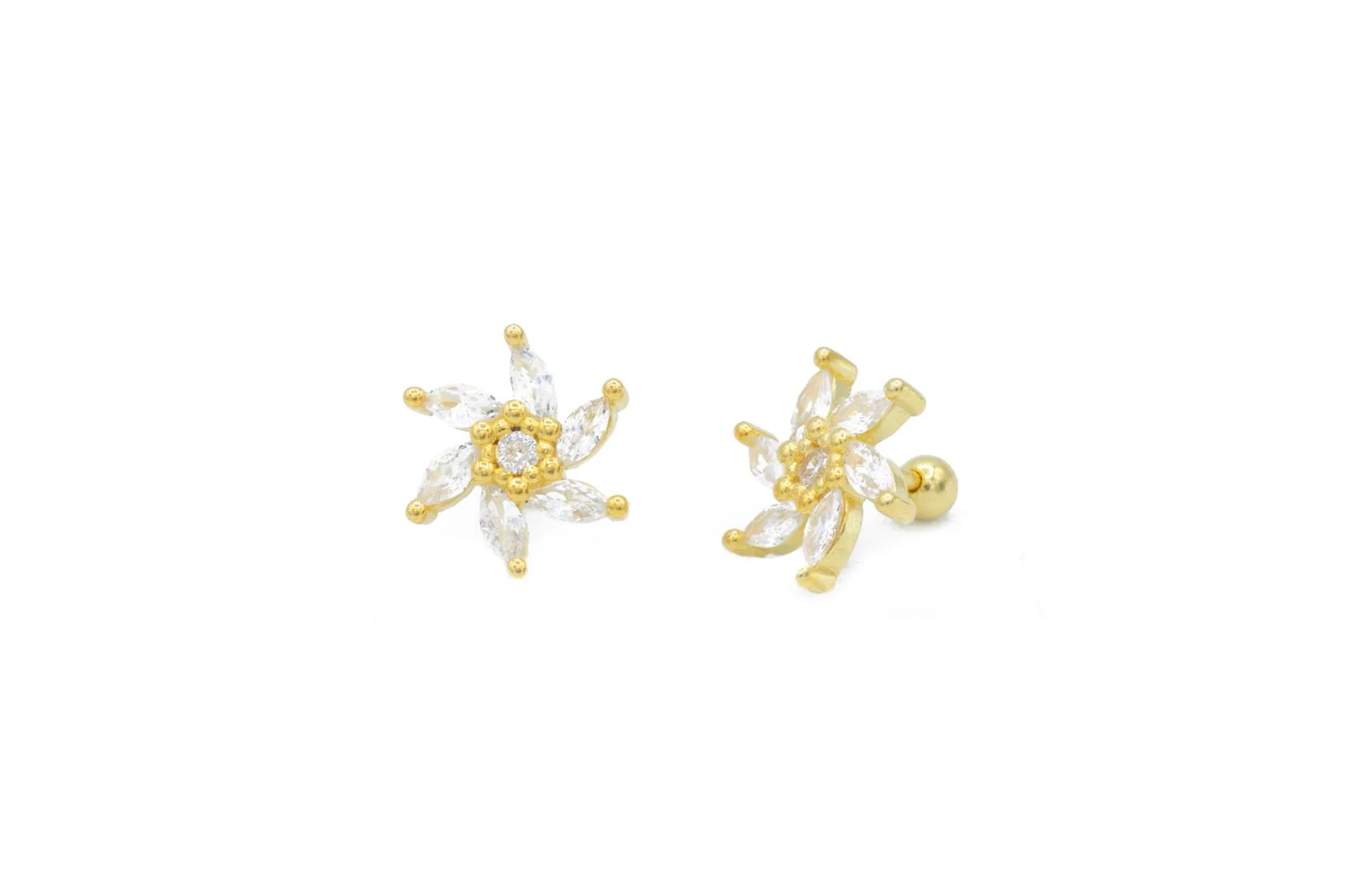 Piercing Helix con Zirconi in Argento 925 Tiziano TIZ AGOR 330 - Image 3
