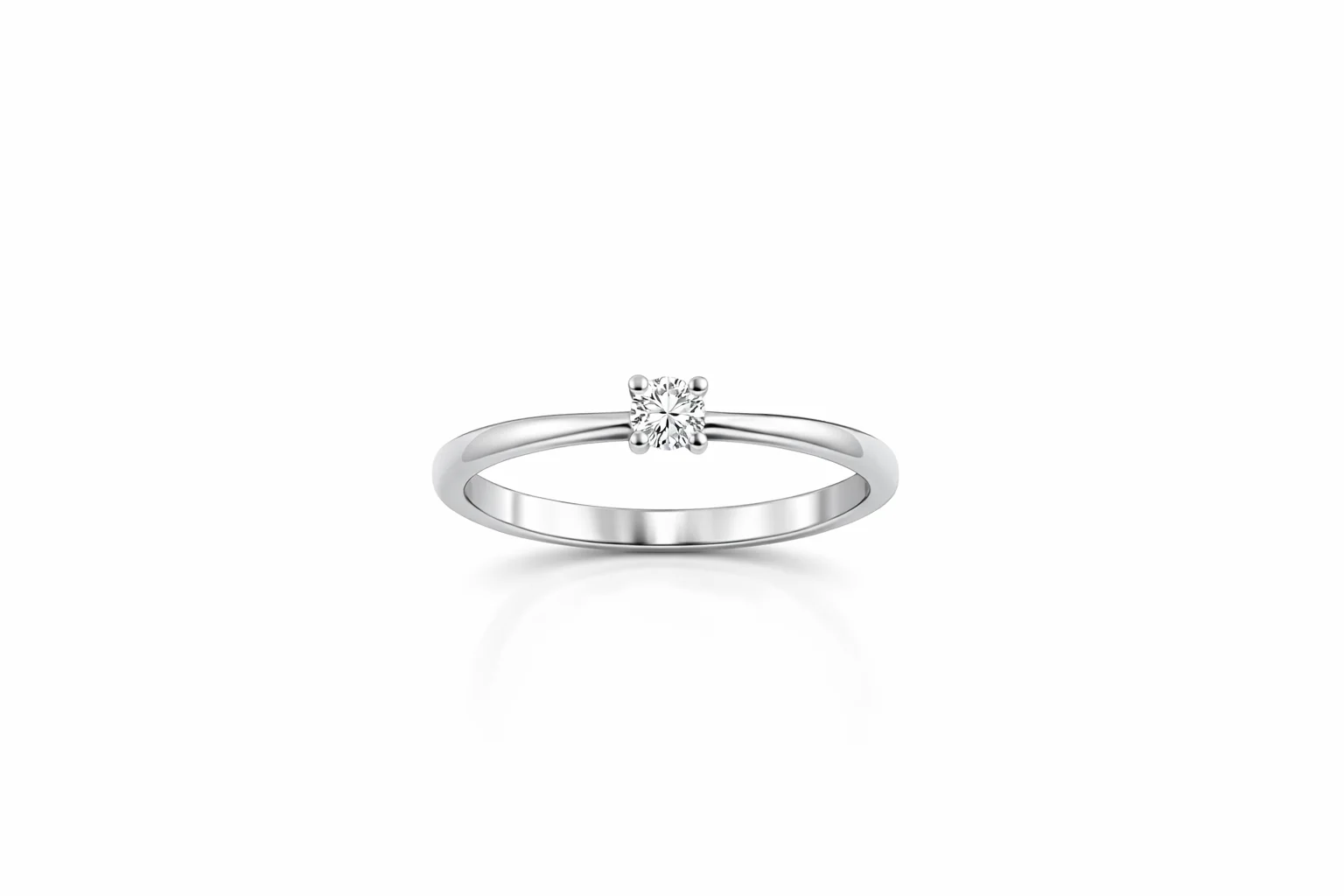 Solitario da Donna in Oro bianco e Diamante ct 0,30 F VVS 1 Tiziano TIZ SOL 018