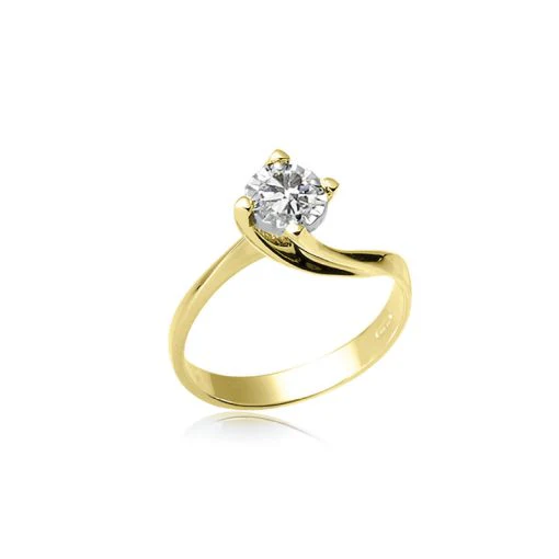 Solitario da Donna in Oro Giallo 18kt con diamante ct 0,06